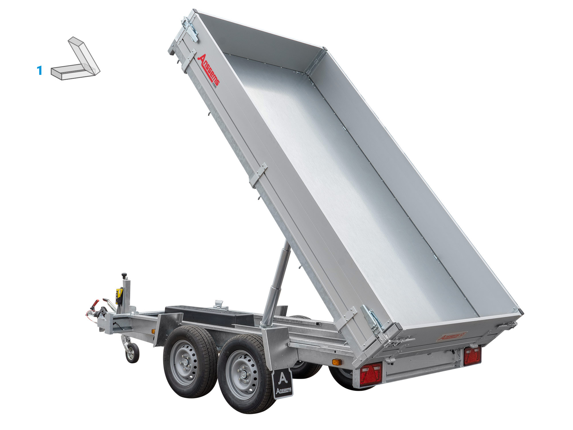 Anssems KSX 2500kg kipper 305x178cm Elektrisch