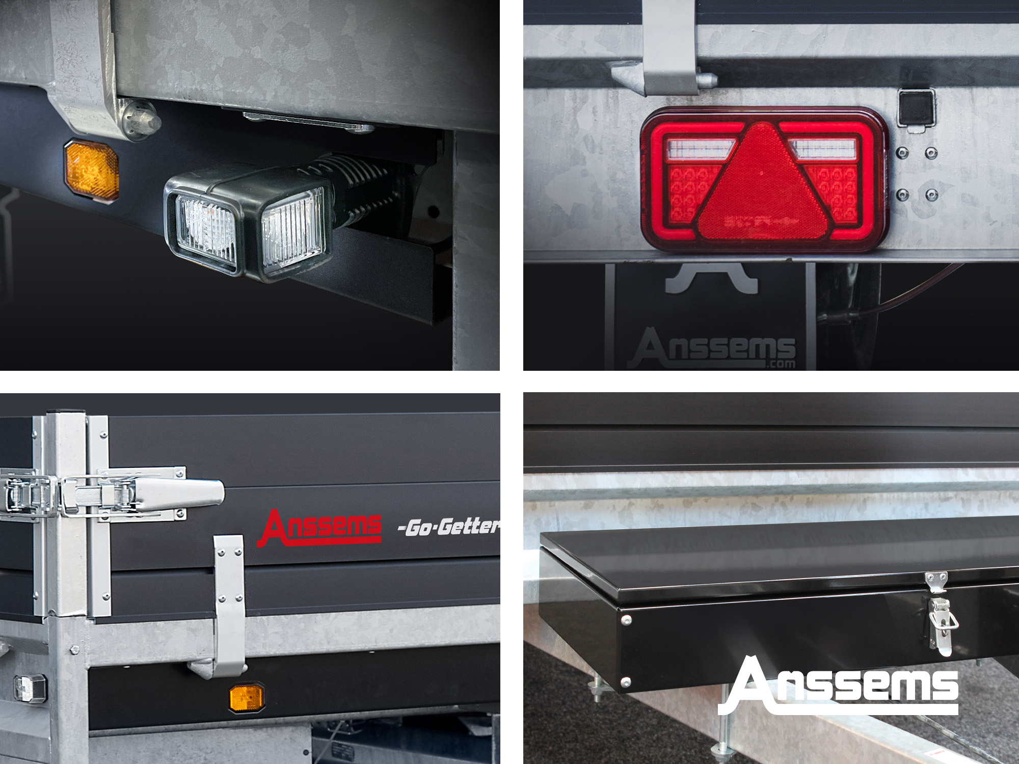 Anssems PSX 2000 Plateauwagen | Zwarte Go-Getter Uitvoering - Afbeelding 4