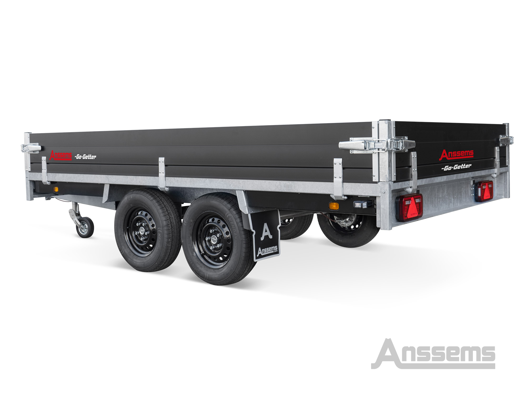 Anssems PSX 2000 Plateauwagen | Zwarte Go-Getter Uitvoering - Afbeelding 2