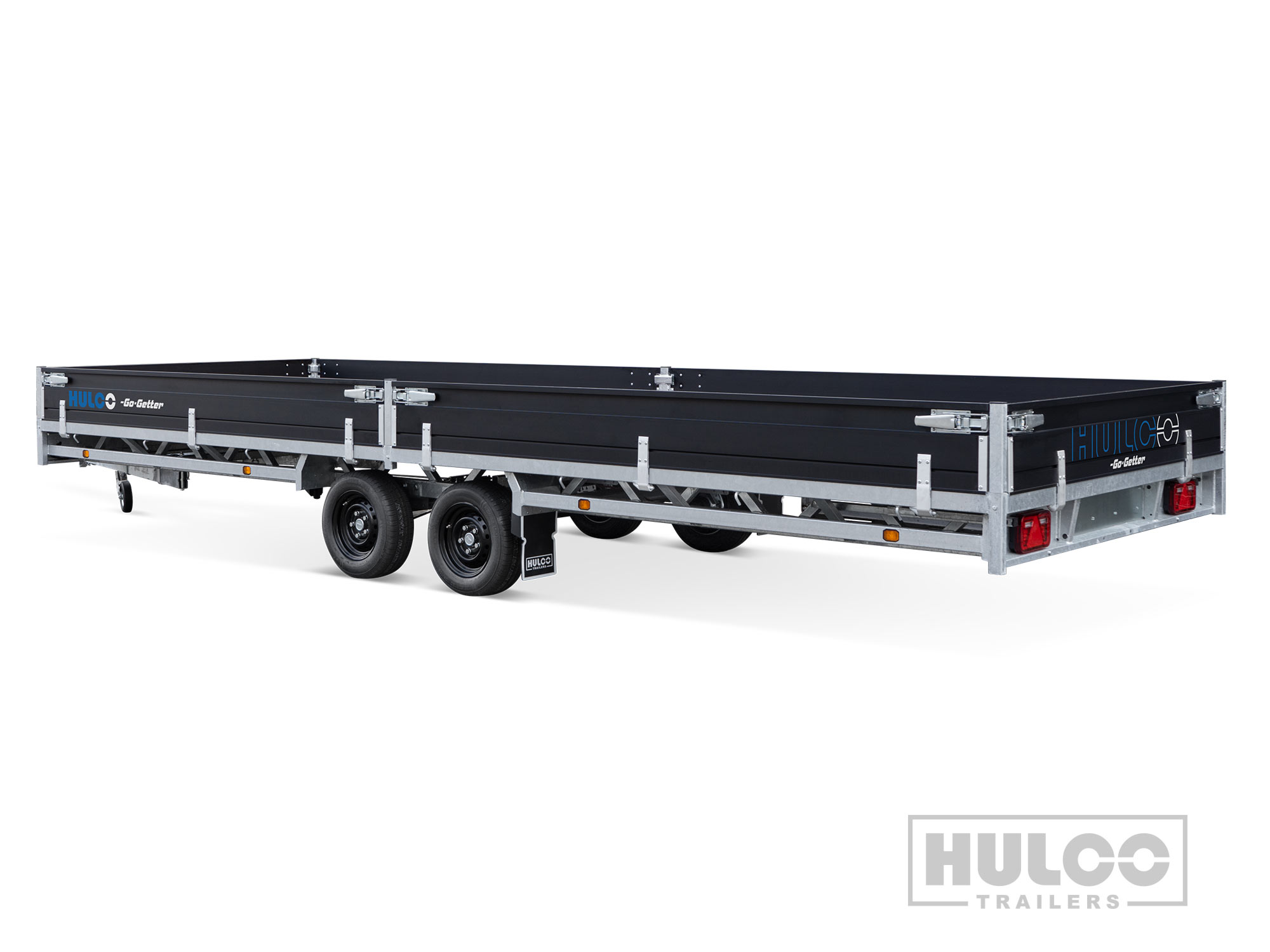 Hulco Medax-2 Plateauwagen (3500kg) – Zwarte Go-Getter Uitvoering