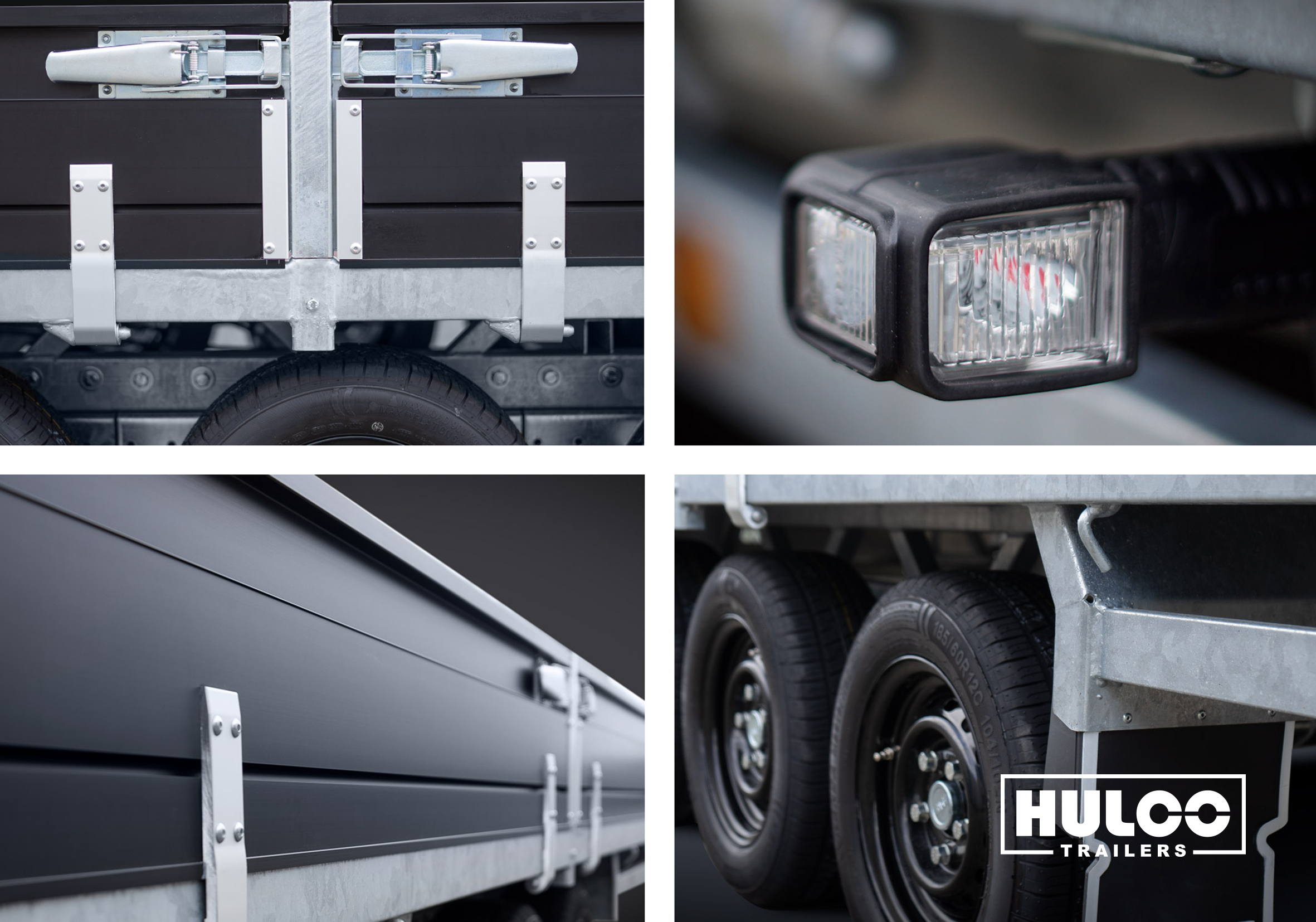 Hulco Medax-3 Plateauwagen (3500kg) – Zwarte Go-Getter Uitvoering - Afbeelding 3