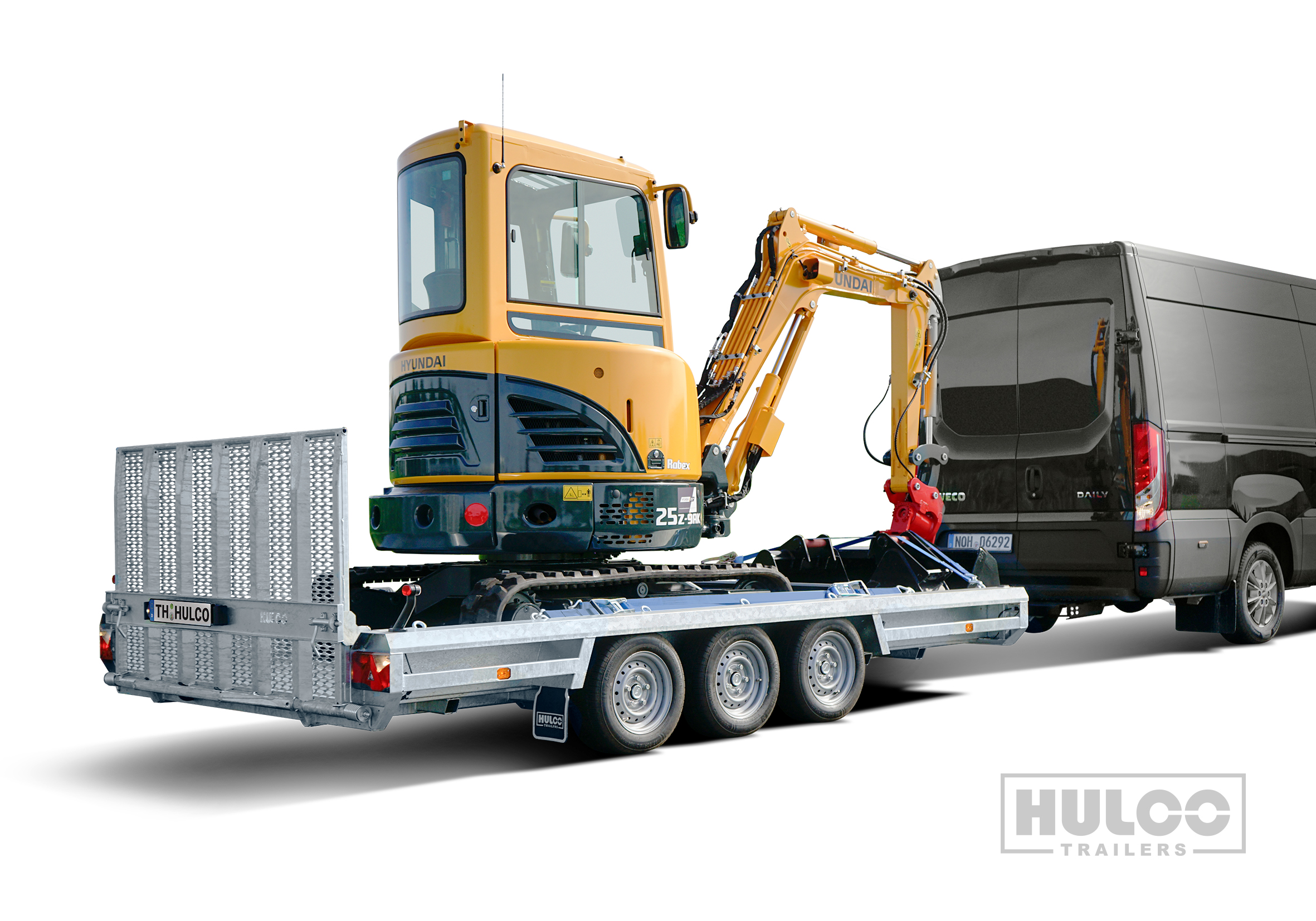 Hulco Terrax-3 Machinetransporter 3500kg – 394x180cm (3-As) - Afbeelding 2