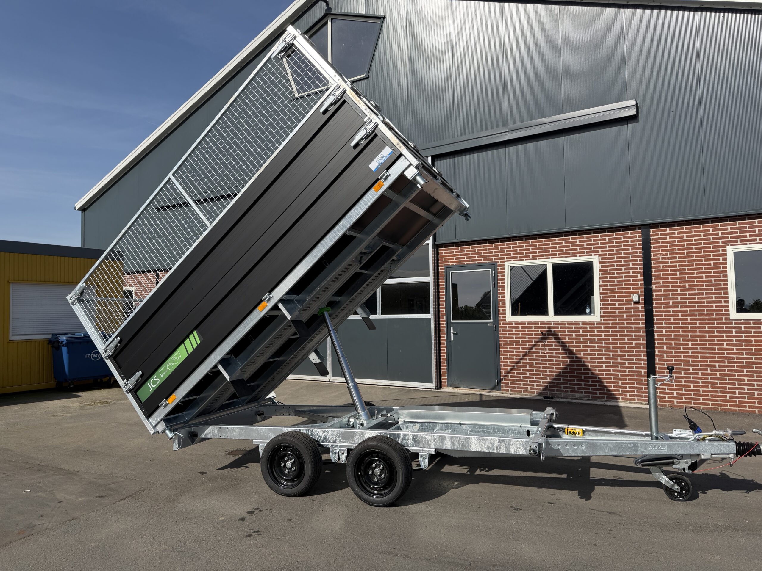 JCS driezijdige tandemas kipper 335x185 met verhoogde borden - Afbeelding 2